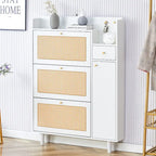 Modern Minimalist Rattan Shoe Cabinet