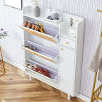 Modern Minimalist Rattan Shoe Cabinet