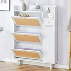 Modern Minimalist Rattan Shoe Cabinet
