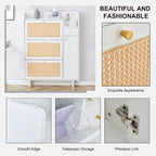 Modern Minimalist Rattan Shoe Cabinet