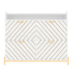 Shoe Cabinet with 4 Flip Doors - Rustic Light Brown and White Gold