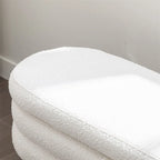 Textured Fabric Storage Bench with Wood Legs - Bedroom & Living Room