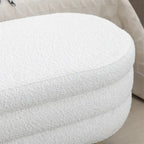 Textured Fabric Storage Bench with Wood Legs - Bedroom & Living Room