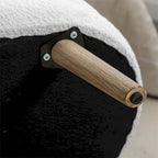 Textured Fabric Storage Bench with Wood Legs - Bedroom & Living Room