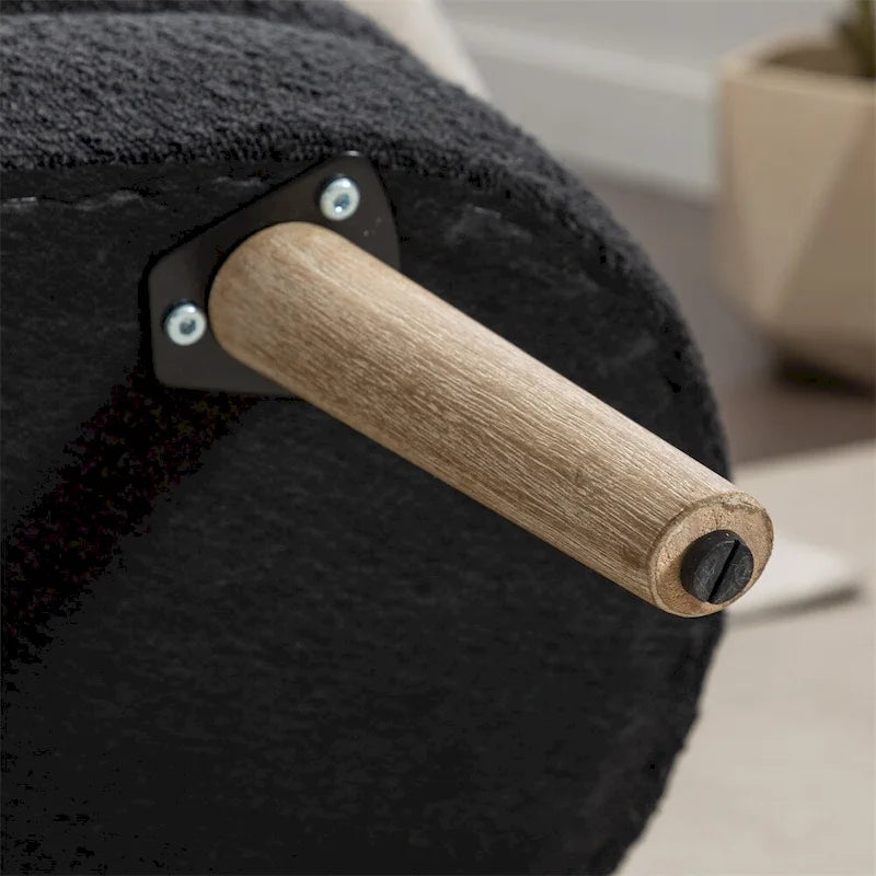 Textured Fabric Storage Bench with Wood Legs - Bedroom & Living Room