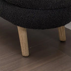 Textured Fabric Storage Bench with Wood Legs - Bedroom & Living Room