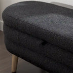 Textured Fabric Storage Bench with Wood Legs - Bedroom & Living Room