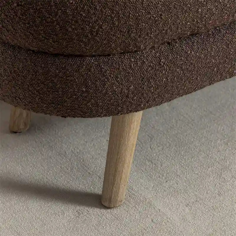 Textured Fabric Storage Bench with Wood Legs - Bedroom & Living Room
