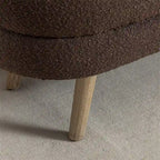 Textured Fabric Storage Bench with Wood Legs - Bedroom & Living Room