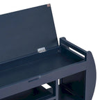 Multi Functional Storage Bench With Hidden Compartment And Open Shelf