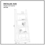 5-Tier Multifunctional Ladder Shelf with Wooden Frame, Can Be Used as Storage Rack, Suitable for Living Room Study and Office