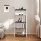 5-Tier Multifunctional Ladder Shelf with Wooden Frame, Can Be Used as Storage Rack, Suitable for Living Room Study and Office