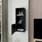 Black Wall Cabinet with One Door