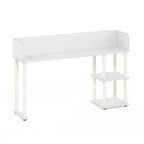 Desktop Bookshelf Storage Hutch with 3 Shelves - White, CARB-Grade Wood