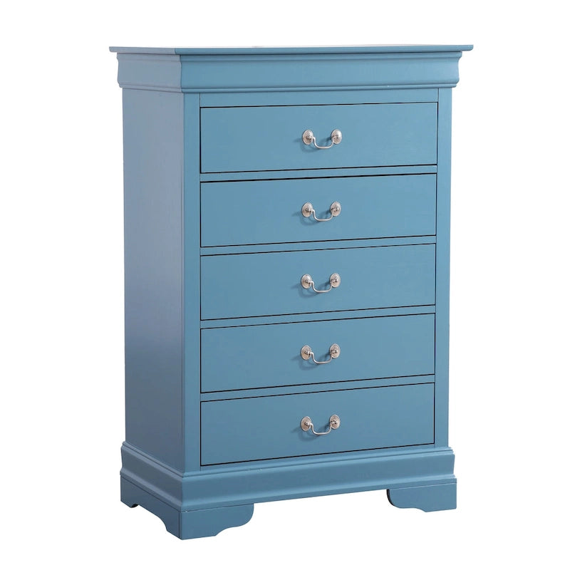 Traditional Cherry 5-Drawer Chest of Drawers - 33W x 18D x 48H, No Assembly