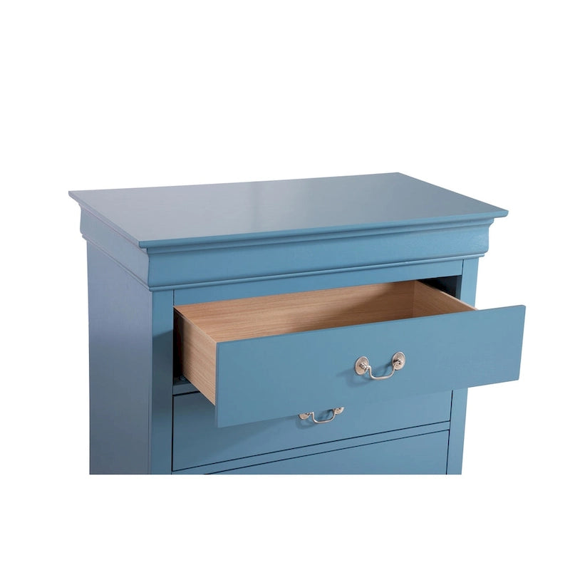 Traditional Cherry 5-Drawer Chest of Drawers - 33W x 18D x 48H, No Assembly
