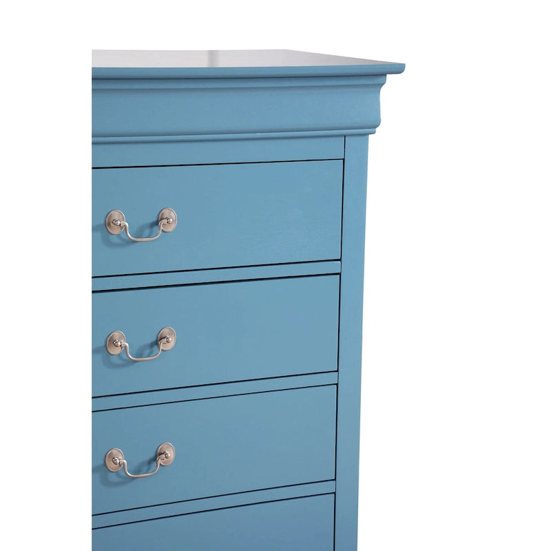 Traditional Cherry 5-Drawer Chest of Drawers - 33W x 18D x 48H, No Assembly