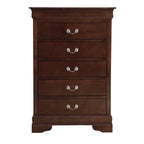 Traditional Cherry 5-Drawer Chest of Drawers - 33W x 18D x 48H, No Assembly