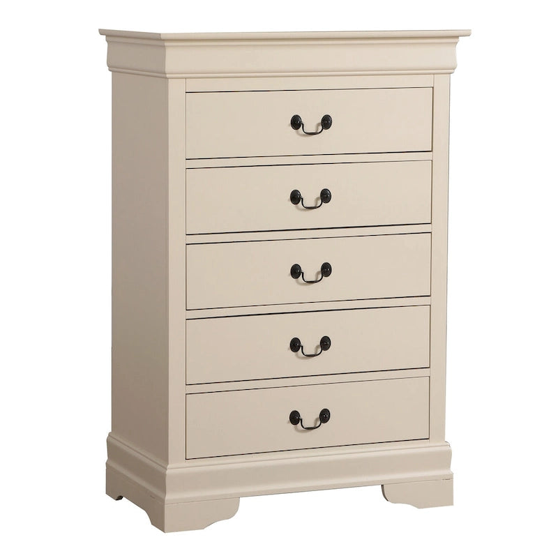 Traditional Cherry 5-Drawer Chest of Drawers - 33W x 18D x 48H, No Assembly