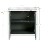 Storage Cabinet with Mirror Trim Living Room Dining Room Entryway Kitchen