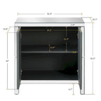 Storage Cabinet with Mirror Trim Living Room Dining Room Entryway Kitchen