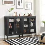 Metal Storage Cabinet with Mesh Doors - 15.7D x 31.5W x 41.3H