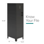 53.38H 4 Shelf Vented Door Storage Locker Cabinet