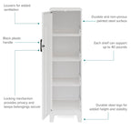 53.38H 4 Shelf Vented Door Storage Locker Cabinet