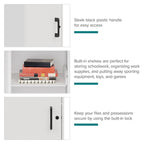 53.38H 4 Shelf Vented Door Storage Locker Cabinet