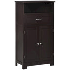Modern Freestanding Bathroom Storage Cabinet with Drawer & Adjustable Shelf