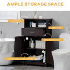 Modern Freestanding Bathroom Storage Cabinet with Drawer & Adjustable Shelf