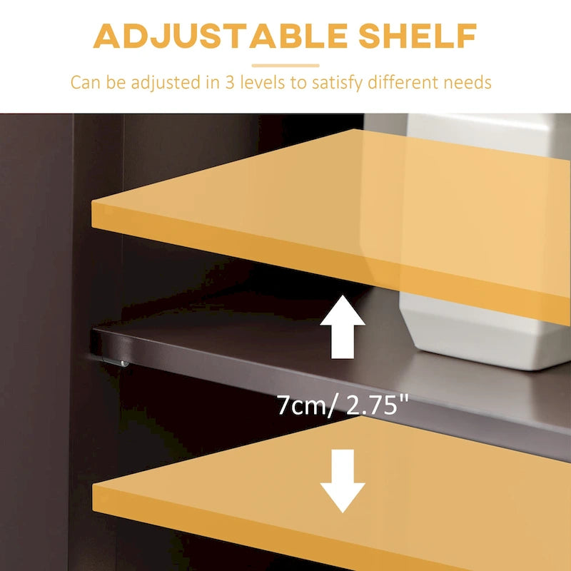 Modern Freestanding Bathroom Storage Cabinet with Drawer & Adjustable Shelf