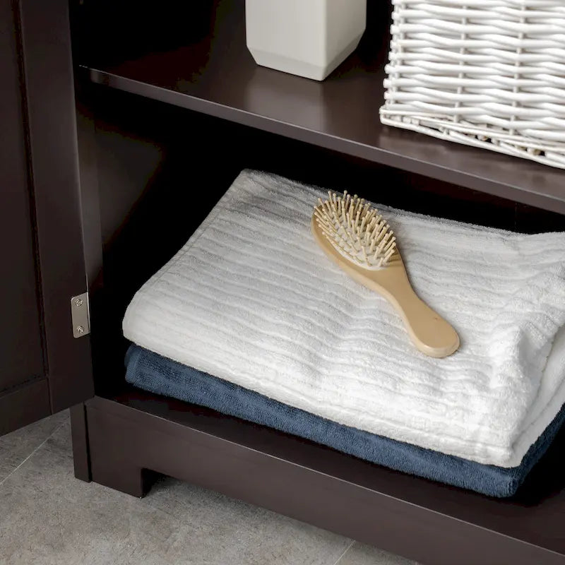 Modern Freestanding Bathroom Storage Cabinet with Drawer & Adjustable Shelf
