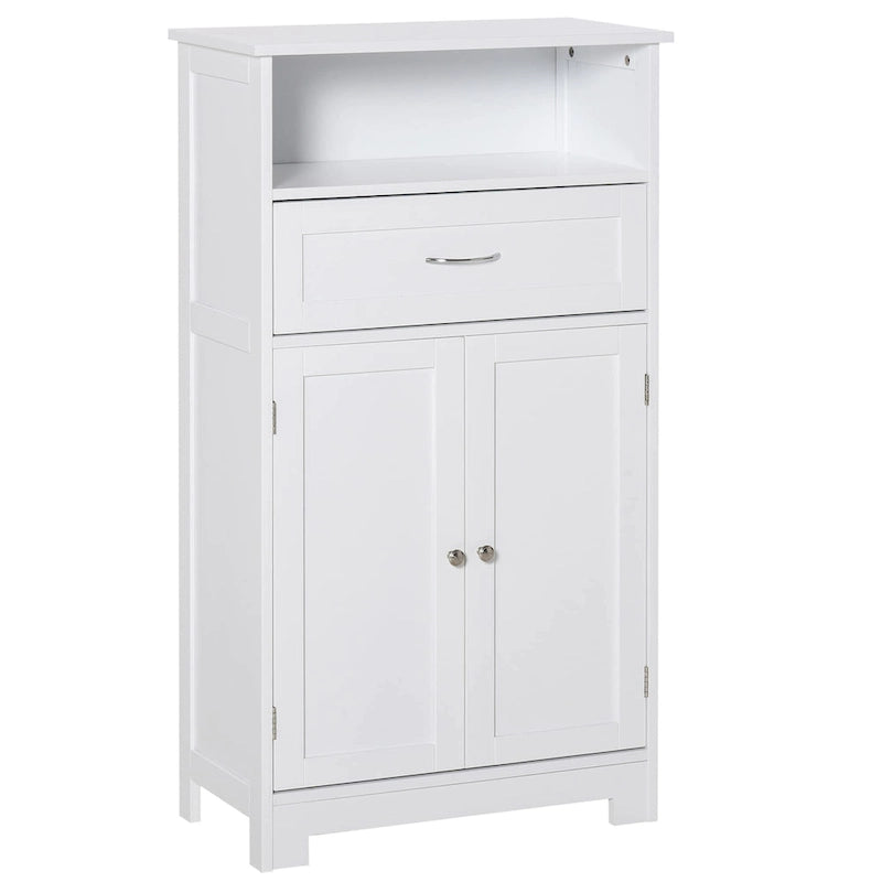 Modern Freestanding Bathroom Storage Cabinet with Drawer & Adjustable Shelf