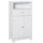 Modern Freestanding Bathroom Storage Cabinet with Drawer & Adjustable Shelf