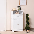 Modern Freestanding Bathroom Storage Cabinet with Drawer & Adjustable Shelf