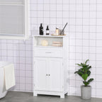 Modern Freestanding Bathroom Storage Cabinet with Drawer & Adjustable Shelf
