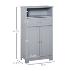 Modern Freestanding Bathroom Storage Cabinet with Drawer & Adjustable Shelf
