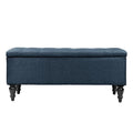 38" Fabric Upholstered Tufted Storage Bench
