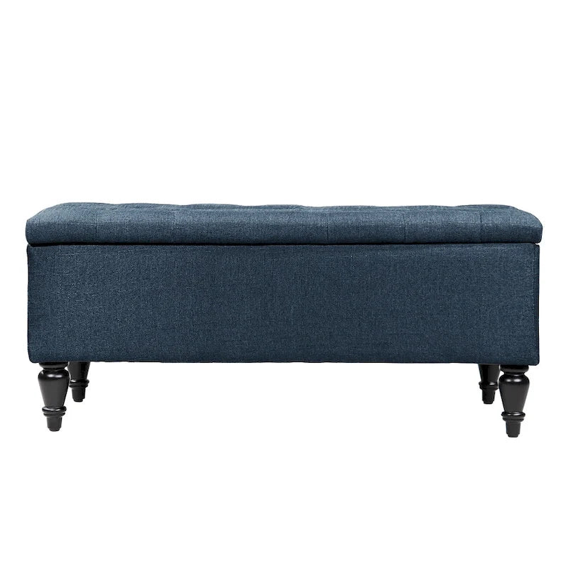 38" Fabric Upholstered Tufted Storage Bench