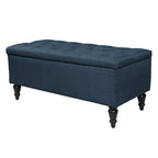 38" Fabric Upholstered Tufted Storage Bench