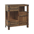 Casual Accent Cabinet with Bronze Hardware - Light Brown