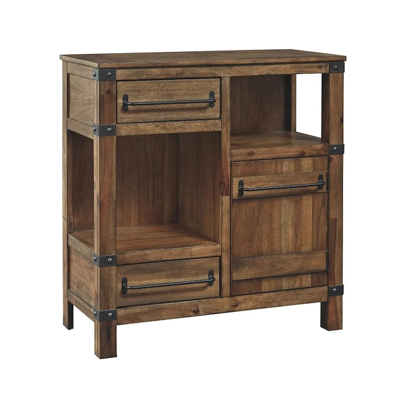 Casual Accent Cabinet with Bronze Hardware - Light Brown