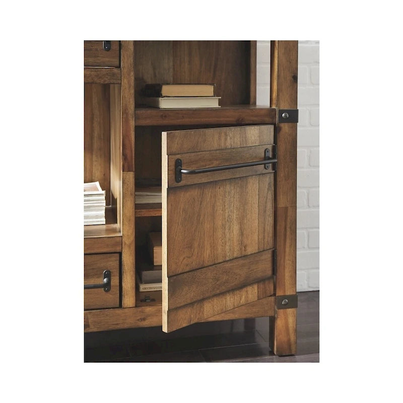 Casual Accent Cabinet with Bronze Hardware - Light Brown