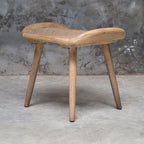Scandinavian Small Bench with Rattan Top & Oak Frame