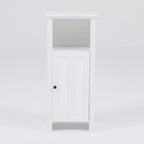 White Manufactured Wood Space-saving Bathroom Storage Cabinet