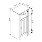 White Manufactured Wood Space-saving Bathroom Storage Cabinet