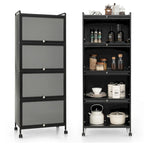 5-Tier Kitchen Baker's Rack with Flip-up PC Doors - 23.5 x 12.5 x 60.5 (L x W x H)