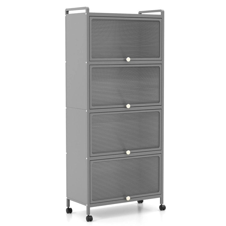 5-Tier Kitchen Baker's Rack with Flip-up PC Doors - 23.5 x 12.5 x 60.5 (L x W x H)