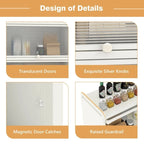 5-Tier Kitchen Baker's Rack with Flip-up PC Doors - 23.5 x 12.5 x 60.5 (L x W x H)